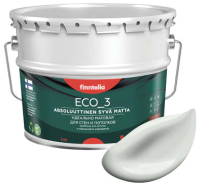 Краска Finntella Eco 3 Wash and Clean Marmori / F-08-1-9-LG167 (9л, светло-серый, глубокоматовый) - 