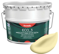Краска Finntella Eco 3 Wash and Clean Sade / F-08-1-9-LG172 (9л, светло-желтый, глубокоматовый) - 