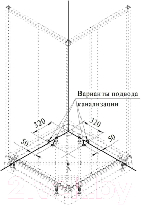 Душевой уголок Radomir 110 / 1-09-1-0-0-1201 (матовое стекло)