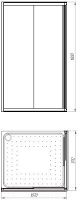 Душевой уголок Radomir 100x110 / 1-09-1-0-0-1230 (прозрачное стекло)