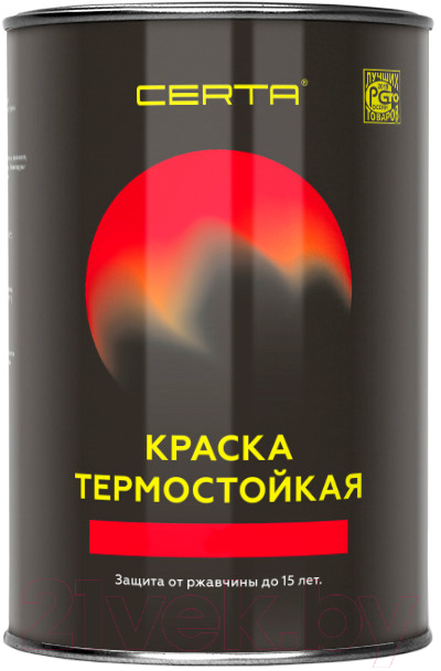 Краска Certa Термостойкая 9004 800С (800г, черный)