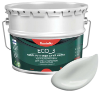 Краска Finntella Eco 3 Wash and Clean Delfiini / F-08-1-9-FL049 (9л, светло-серый, глубокоматовый) - 