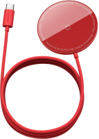 Зарядное устройство беспроводное Baseus Simple Mini Magnetic Wireless Charger / WXJK-H09 (красный) - 