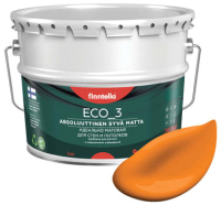 Краска Finntella Eco 3 Wash and Clean Sahrami / F-08-1-9-FL128 (9л, шафрановый, глубокоматовый) - 