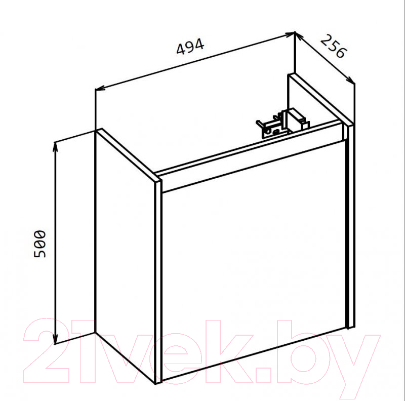 Тумба под умывальник BelBagno Kraft MINI-500/260-1A-SO-RT-L