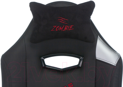 Кресло геймерское Бюрократ Zombie Hero Battlezone (экокожа черный/красный)