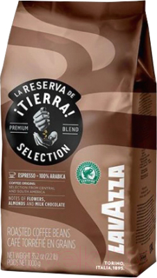 Кофе в зернах Lavazza La Reserva de Tierra Selection Espresso 100% Arabica (1кг)