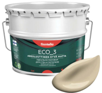 Краска Finntella Eco 3 Wash and Clean Vanilja / F-08-1-9-LG131 (9л, бежевый, глубокоматовый) - 