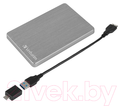 Внешний жесткий диск Verbatim Store 'n' Go Alu USB 3.2 2TB / 53665 (серый)