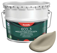 Краска Finntella Eco 3 Wash and Clean Taos / F-08-1-9-LG151 (9л, бежевый хаки, глубокоматовый) - 