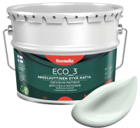 Краска Finntella Eco 3 Wash and Clean Hopea / F-08-1-9-LG282 (9л, светло-серый, глубокоматовый) - 