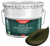 Краска Finntella Eco 3 Wash and Clean Kombu / F-08-1-9-LG72 (9л, буро-зеленый, глубокоматовый) - 