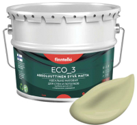 Краска Finntella Eco 3 Wash and Clean Lammin / F-08-1-9-LG85 (9л, бледно-зеленый, глубокоматовый) - 