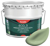 Краска Finntella Eco 3 Wash and Clean Sypressi / F-08-1-9-LG91 (9л, светло-зеленый, глубокоматовый) - 