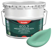 Краска Finntella Eco 3 Wash and Clean Viilea / F-08-1-9-LG92 (9л, светло-бирюзовый, глубокоматовый) - 