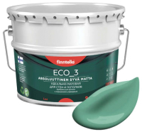 Краска Finntella Eco 3 Wash and Clean Jade / F-08-1-9-LG93 (9л, бирюзовый, глубокоматовый) - 