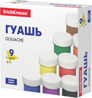 Гуашь Erich Krause Basic / 53729 (9цв) - 