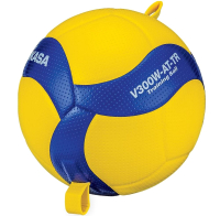 Мяч волейбольный Mikasa V300W-AT-TR (размер 5, желтый/синий) - 