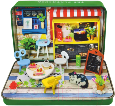 Кукольный домик Hobby Day Летнее кафе в шкатулке / S933