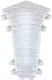Уголок для плинтуса Ideal К55 Комфорт 252 Ясень белый (2шт, внутренний, флоупак) - 