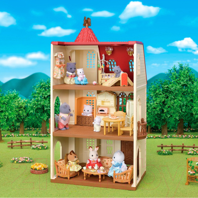 Кукольный домик Sylvanian Families Трехэтажный дом с флюгелем / 5400