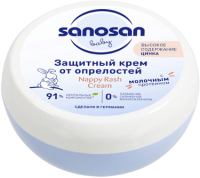 

Крем под подгузник Sanosan, От опрелостей с молочным протеином / 40891260