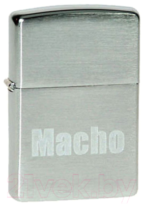 Зажигалка Zippo Macho Brushed Chrome / 200 (cеребристый)