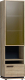 Шкаф-пенал с витриной Глазов Oslo 13 (бетон пайн светлый/черный) - 