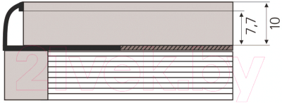 Профиль декоративный Лука Наружный Закругленный гнущийся ПК 04.2700.01л 2700x5x10 (серебристый)