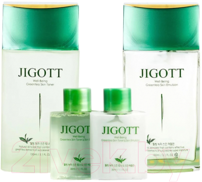 Набор косметики для лица Jigott Well-Being Green Tea Homme Skin Care 2set Men
