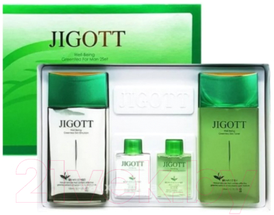 Набор косметики для лица Jigott Well-Being Green Tea Homme Skin Care 2set Men