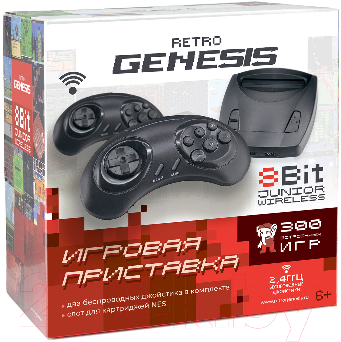 Игровая приставка Retro Genesis 8 Bit Junior Wireless 300 игр / ConSkDn85