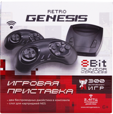 Игровая приставка Retro Genesis 8 Bit Junior Wireless 300 игр / ConSkDn85