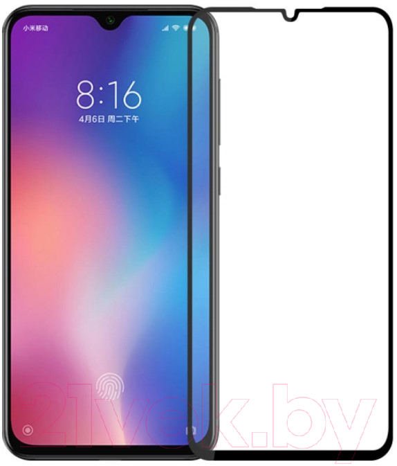 Защитное стекло для телефона Case 3D для Xiaomi Mi9 SE (черный) — фото 1