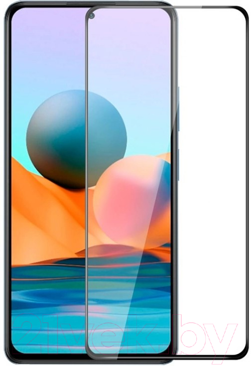 Защитное стекло для телефона Case 3D для Redmi Note 10 4G (черный) — фото 1