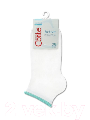 Изображение товара Носки Conte Elegant Active 035 (р.23, белый/бледно-бирюзовый)