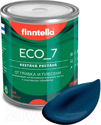 Краска Finntella Eco 7 Keskiyo / F-09-2-1-FL002 (900мл, темно-синий)