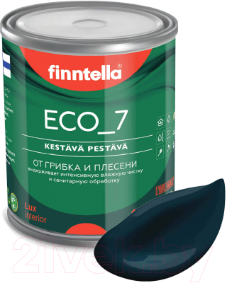 Краска Finntella Eco 7 Ukonilma / F-09-2-1-FL008 (900мл, темно-сине-зеленый)