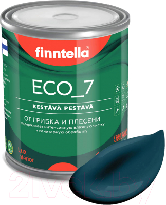 Краска Finntella Eco 7 Valtameri / F-09-2-1-FL010 (900мл, темно-бирюзовый)