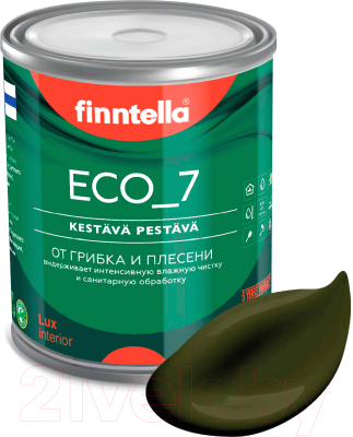 Краска Finntella Eco 7 Kombu / F-09-2-1-FL020 (900мл, буро-зеленый)