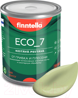 Краска Finntella Eco 7 Vihrea Tee / F-09-2-1-FL033 (900мл, пастельно-зеленый)