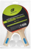 Набор для настольного тенниса Boshika Training / 5418088 (2 ракетки, 3 мяча, сетка, крепление) - 