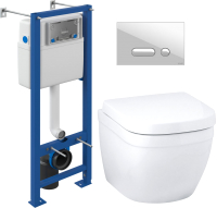

Унитаз подвесной с инсталляцией GROHE, Euro Ceramic 39206000 + 39331001 + S-IN-MZ-VECTOR + P-BU-INT/Wh