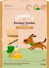 Лакомство для собак Bosch Petfood Sammy's Хрустящие крекеры сыр и шпинат / 3209001 (1кг)