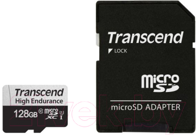 Карта памяти Transcend MicroSDXC 128GB + адаптер (TS128GUSD350V)