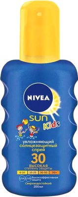 Спрей для загара Nivea Sun Kids увлажняющий SPF30 (200мл)