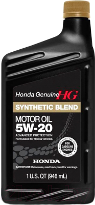 Моторное масло Honda HG Synthetic SN GF-5 5W20 / 087989032 (946мл)