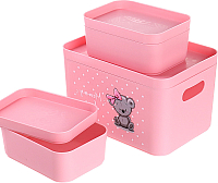 Набор контейнеров для хранения Berossi Mommy love АС 49063000 (розовый) - 