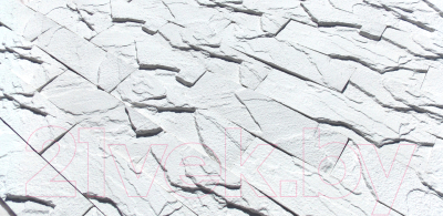 Декоративный камень гипсовый Polinka Кирпичный скол 0800 (белый)