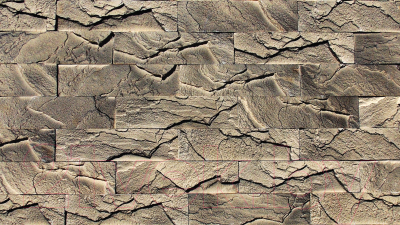 Декоративный камень гипсовый Polinka Кирпичный скол 0802Т (бежевый тонированный)